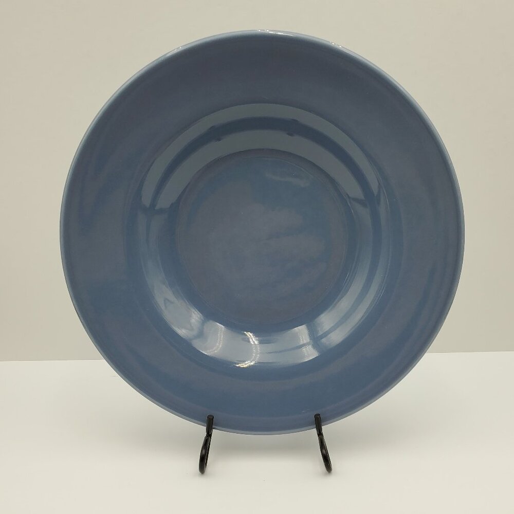 Syracuse China Blue Individual Pasta Bowl 12" Wide Rimmed Denim Blue Pasta Dish